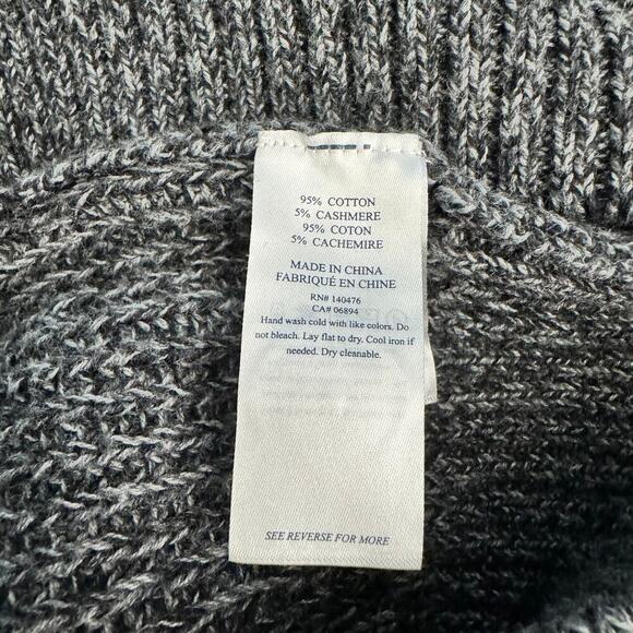 Faherty Marled Charcoal Grey Cardigan Sweater Cotton Cashmere Button Preppy XL - Picture 7 of 7